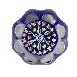 Perthshire Glass Millefiori Spoke Daisy Paperweight PCA Convention Oklahoma 1999